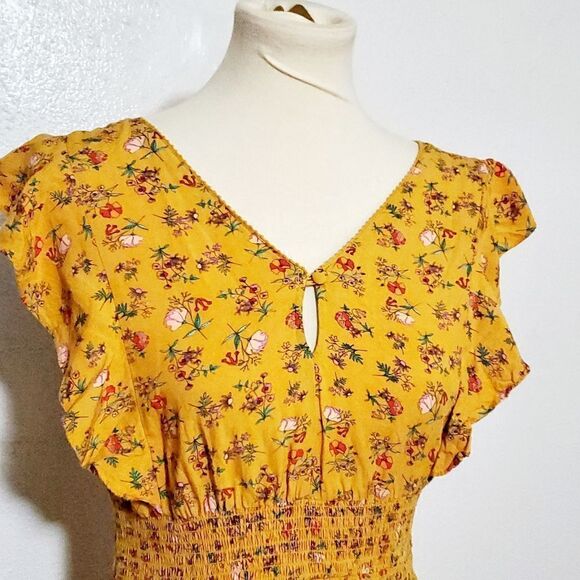 Matilda Jane Fantasy Spring Fantasy Floral Yellow Dress Size Small - Picture 9 of 13